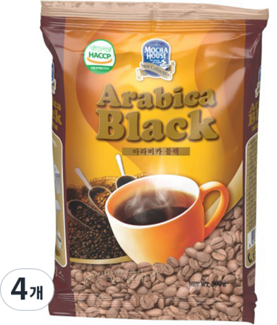 모카씨엔티 자판기용 아라비카 블랙 커피, 1개입, 4개, 500g