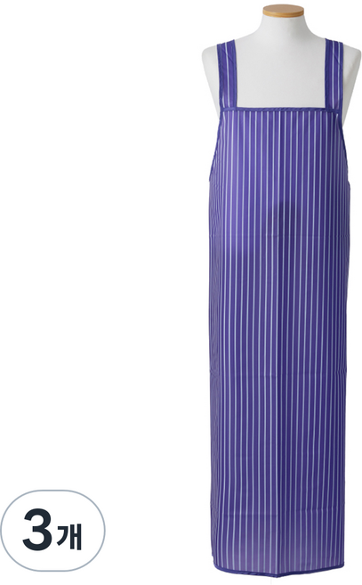 로사홈 스트라이프 우레탄 앞치마 대, 보라, 3개