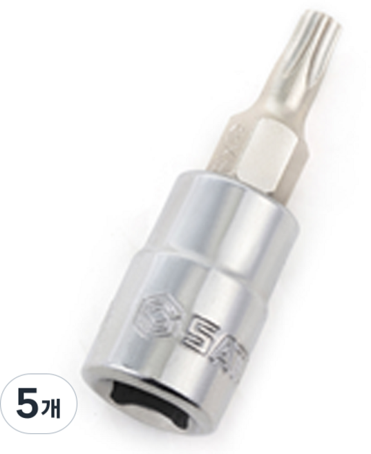 SATA 6.3mm 星形起子套筒 T30 21106, 5個