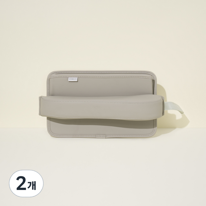 벤딕트 차량용 사이드 포켓 틈새 수납함 쿠션, 2개, 샌드베이지