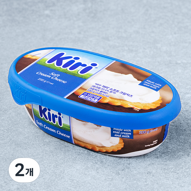 끼리 소프트 크림치즈 플레인, 200g, 1개입, 2개