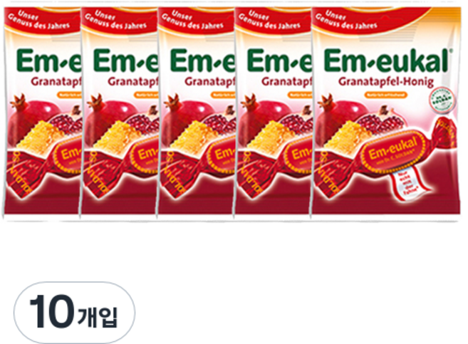 엠오이칼 석류꿀 캔디, 75g, 10개