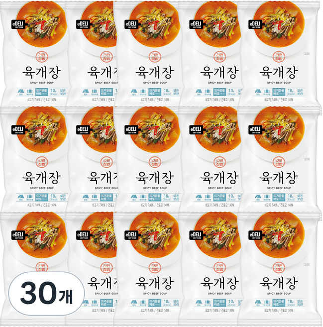 이델리 동림푸드 동결건조 육개장, 10g, 30개