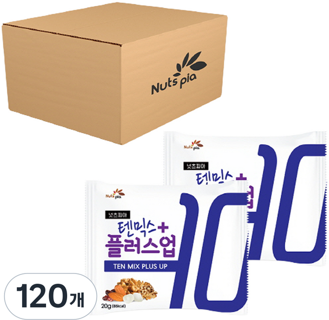 넛츠피아 텐믹스 플러스업 혼합 하루견과, 120개