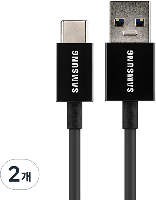 삼성전자 USB 3.0 to Type-C 케이블 SU-AC3010, 1m, 블랙, 2개