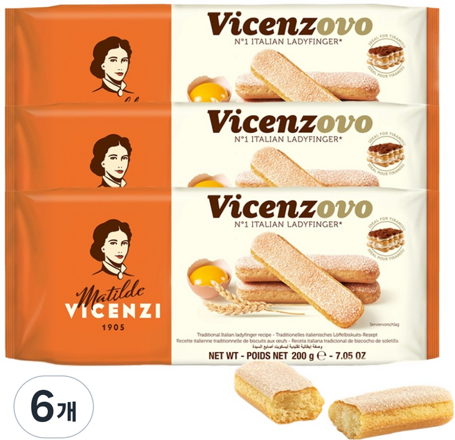 MATILDE VICENZI 維西尼 Bicenzovo 女士手指餅乾, 6個, 200g