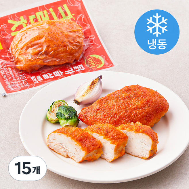 네꼬닭 크런치 닭가슴살 매콤칠리맛 (냉동), 90g, 1개입, 15개