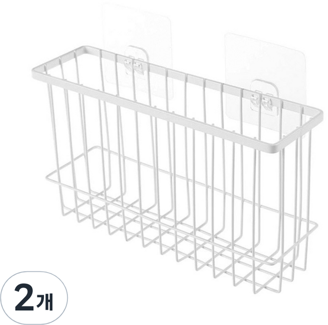 모나코올리브 무타공 트릴 바스켓, 화이트, 2개