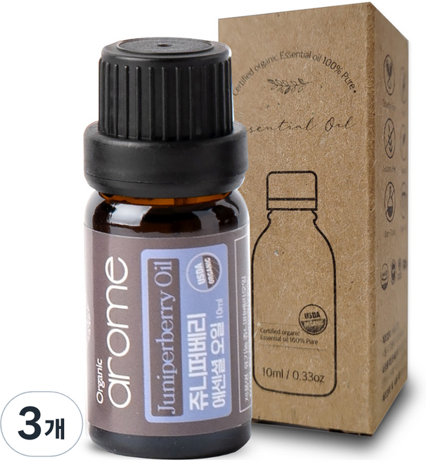 아로므 쥬니퍼베리 에션셜 오일, 10ml, 3개