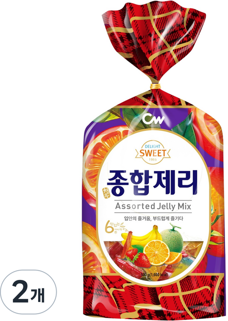 청우식품 종합제리 리본, 500g, 2개