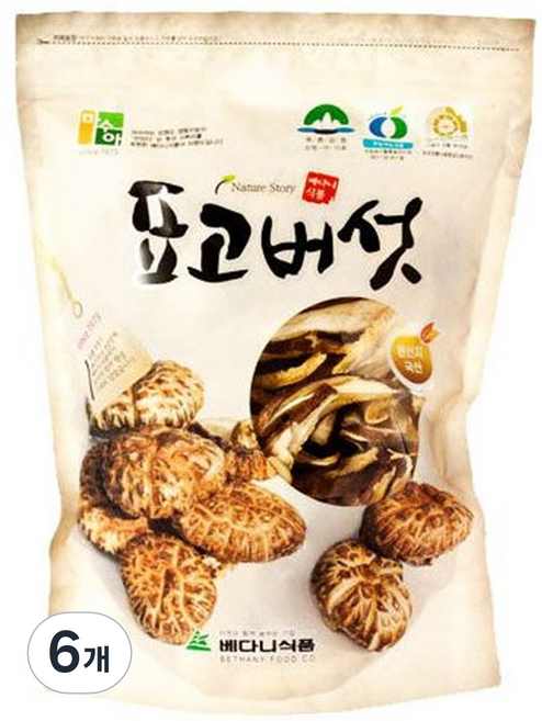 베다니식품 표고절편, 80g, 6개