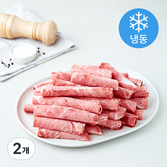 미국산 돼지볼살 돌돌말이 (냉동), 2개, 1kg