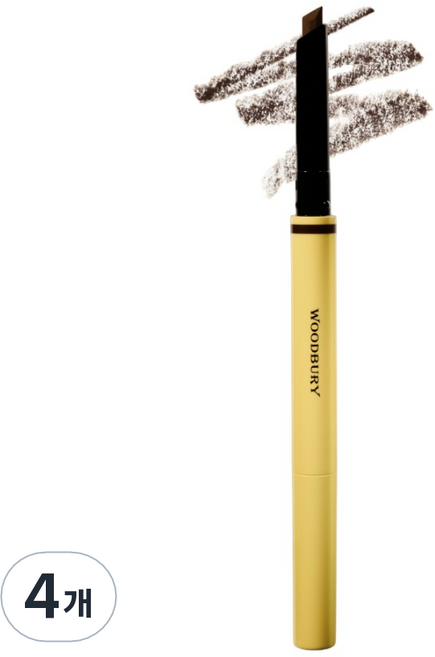 우드버리 프로 오토 브로우 펜슬 0.33g, 버만브라운, 4개