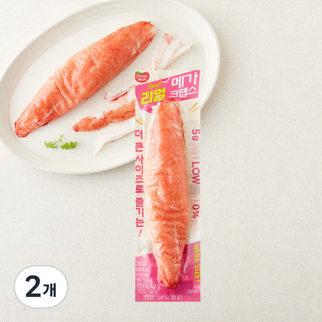 (주)동원에프앤비 리얼 메가 크랩스, 70g, 2개