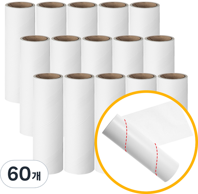 코멧 사선컷팅 일반형 테이프 클리너 리필 16cm x 12m, 60개