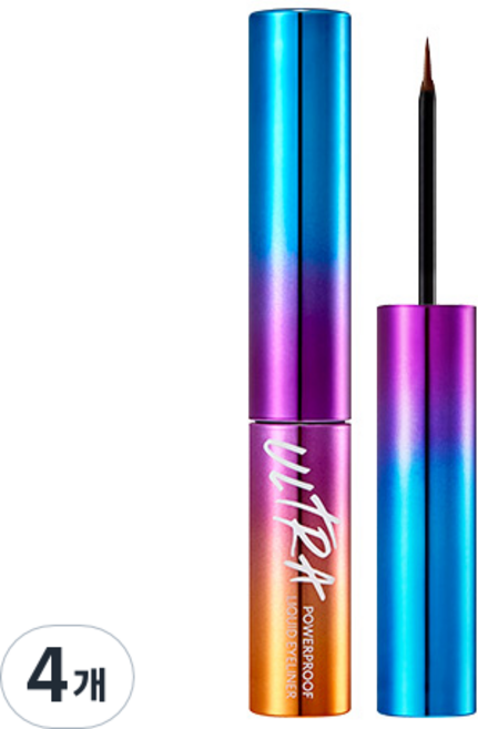 미샤 울트라 파워프루프 리퀴드 라이너 4g, 브라운, 4개