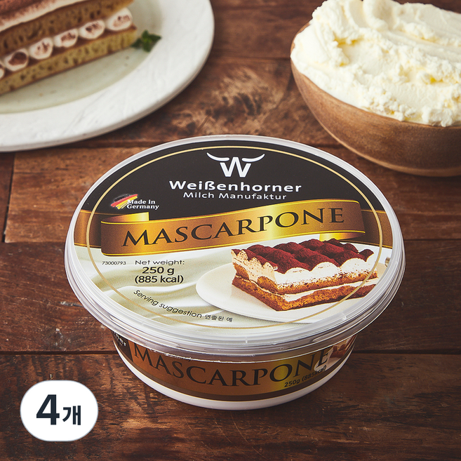 마스카포네 치즈, 250g, 1개입, 4개