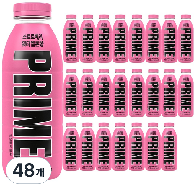 드링크프라임 하이드레이션 스트로베리워터멜론향, 48개, 500ml