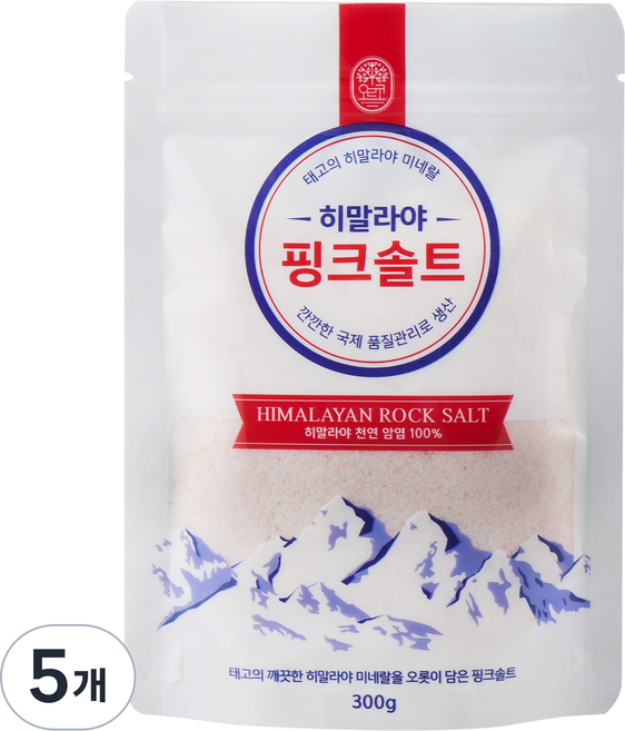 오르코 히말라야 핑크솔트, 300g, 5개