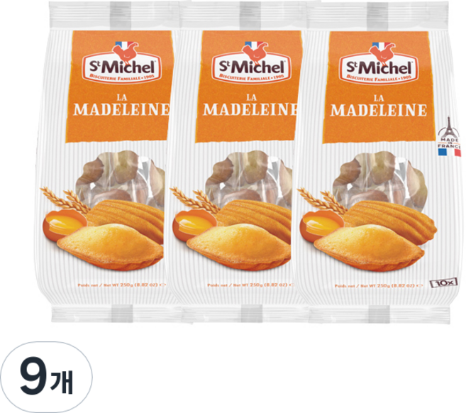 생미쉘 마들렝 과자케이크, 250g, 9개
