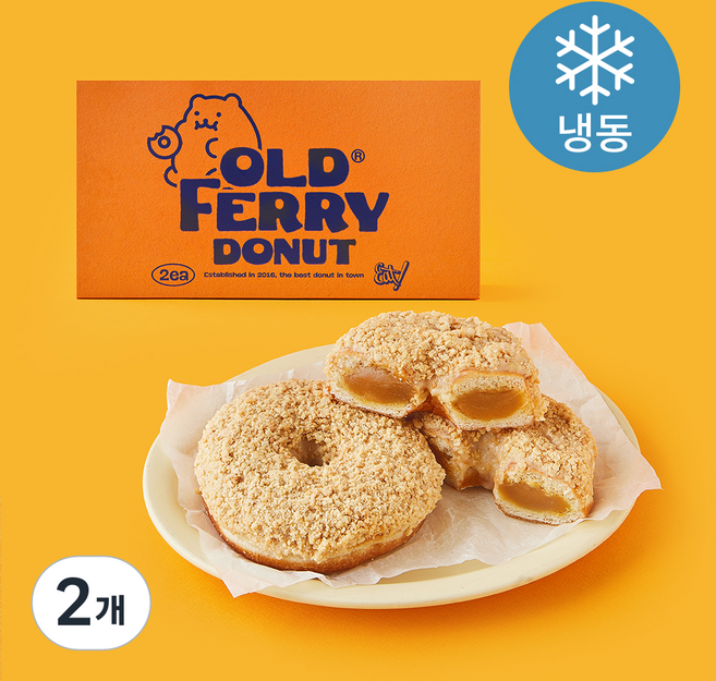 올드페리도넛 피넛버터 도넛 (냉동), 220g, 2개, 2개입