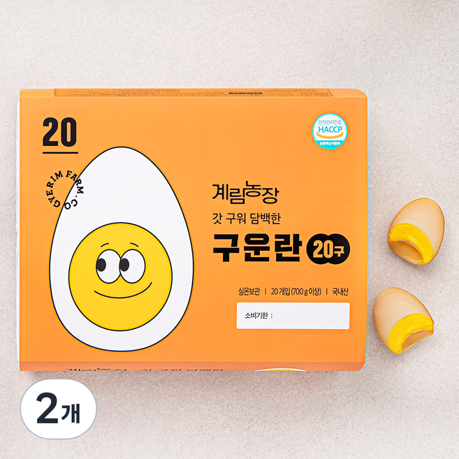 계림농장 갓 구워 담백한 구운란, 20구, 2개