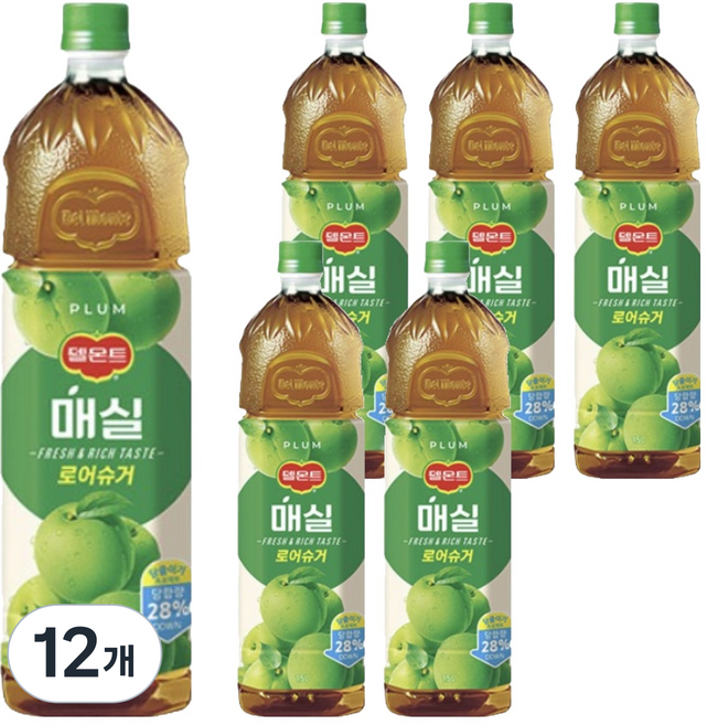 델몬트 매실 주스, 1.5L, 12개