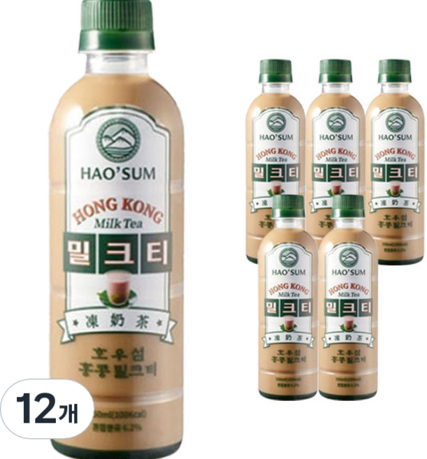 호우섬 홍콩 밀크티, 350ml, 12개