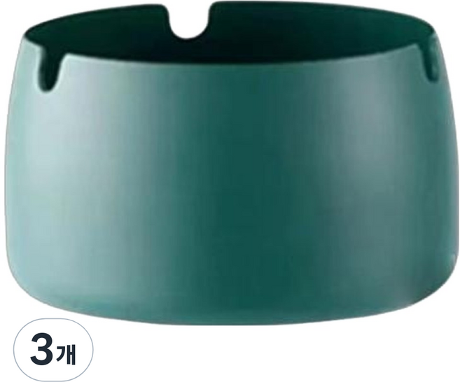 셀리빙 방수 방풍 스테인리스 재떨이 70 x 50 x 80 mm, 다크 그린, 3개