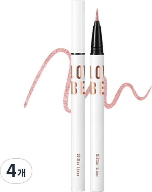 토니모리 애교 빔 글리터 라이너 0.5g, 02 로즈골드, 4개