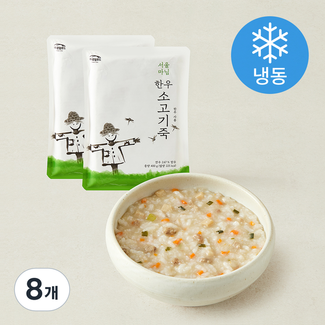 서울마님 한우소고기죽 (냉동), 400g, 8개