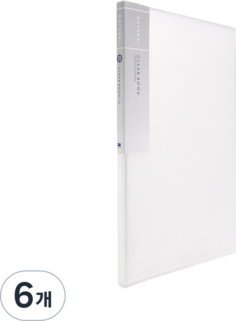 희망사무포인트 내츄럴 클리어 파일 20매, 백색, 6개