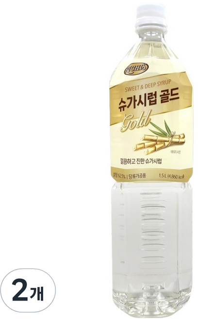 리치스 슈가시럽 골드, 1.5L, 2개