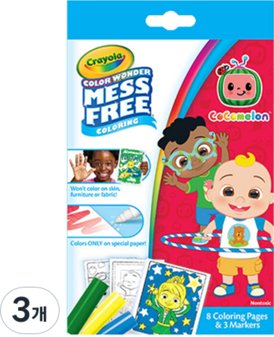 크레욜라 메스프리 미니박스 코코멜론, 3개, 3색