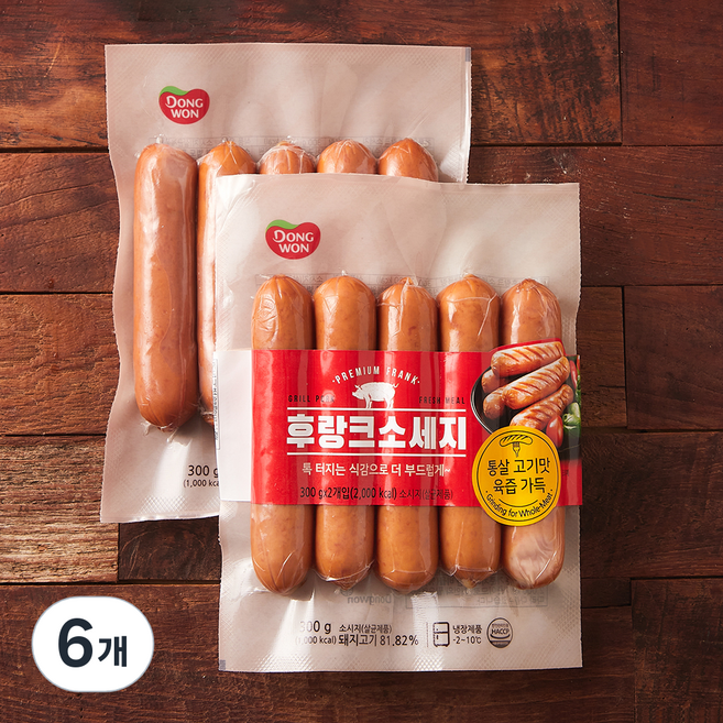 동원 후랑크 소세지, 300g, 6개