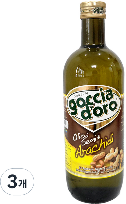 고챠도로 땅콩오일, 1L, 3개