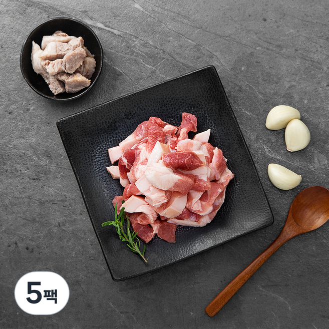 몬트락 제주 흑돼지 앞다리 찌개용 (냉장), 500g, 5팩