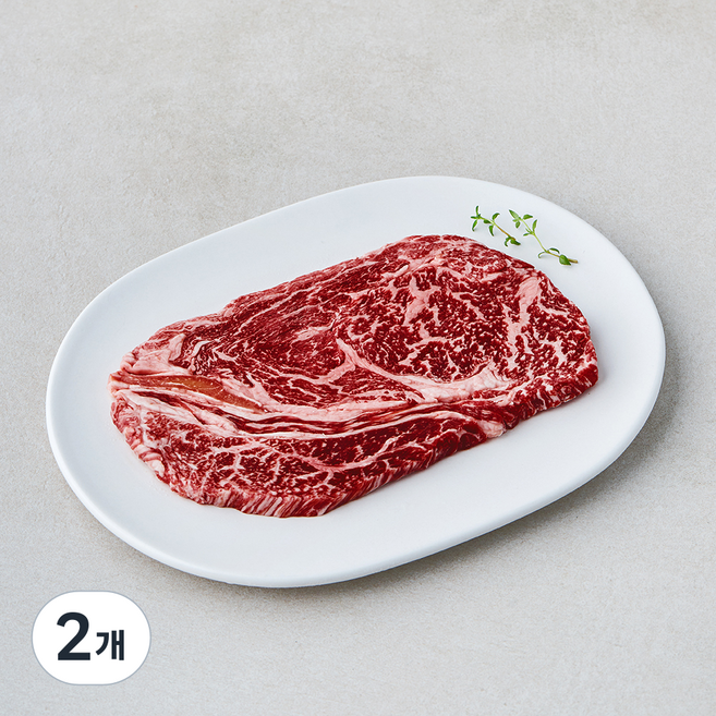곰곰 한우 1++등급 등심 구이용 (냉장), 2개, 200g