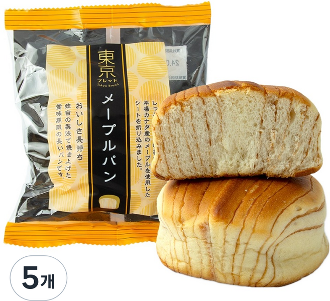 도쿄브레드 메이플빵, 5개, 70g