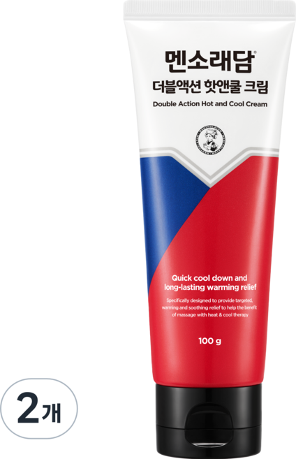 멘소래담 더블액션 핫앤쿨 크림, 100g, 2개