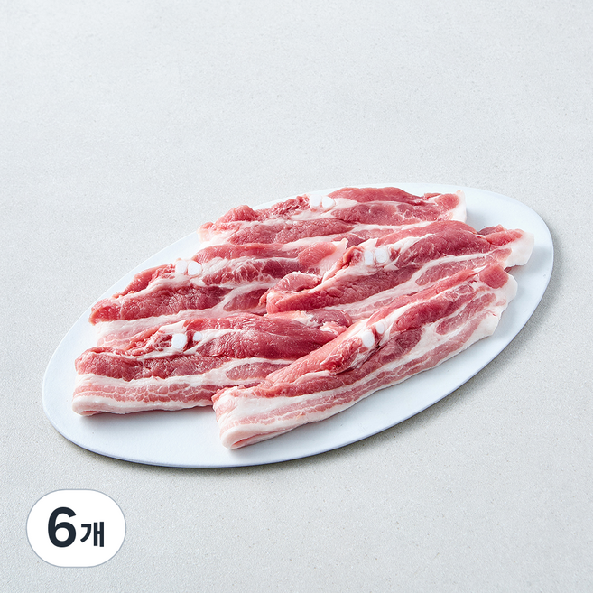 도드람한돈 무항생제 인증 삼겹살 구이용 (냉장), 6개, 500g