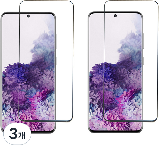 렉스 케이스 호환형 풀커버 강화유리 휴대폰 액정보호필름 2P, 3개