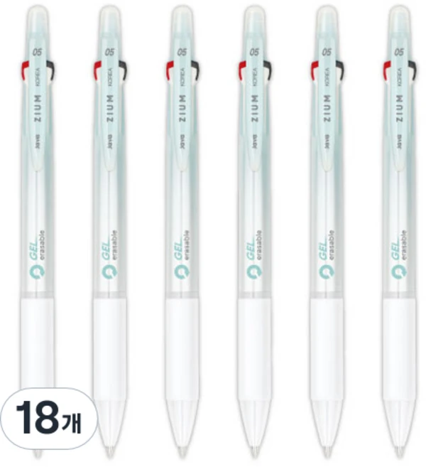 자바펜 지움3겔 지워지는 볼펜 0.5mm, 민트, 18개 - 쿠팡