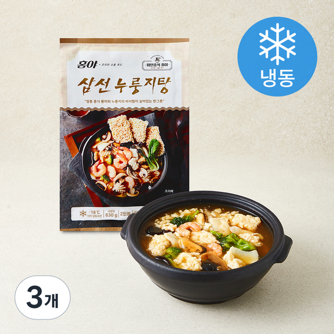 미인중식홍야 삼선누룽지탕 2인분 (냉동), 630g, 3개
