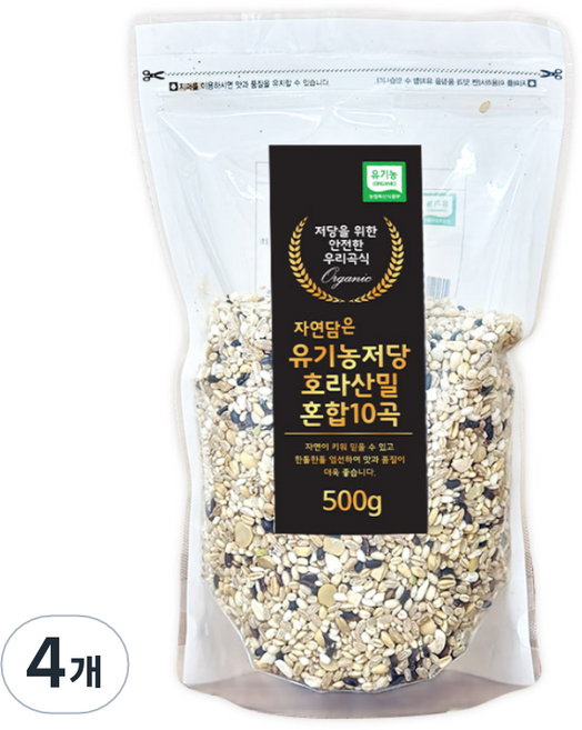 자연담은 유기농 호라산밀 혼합10곡, 500g, 4개