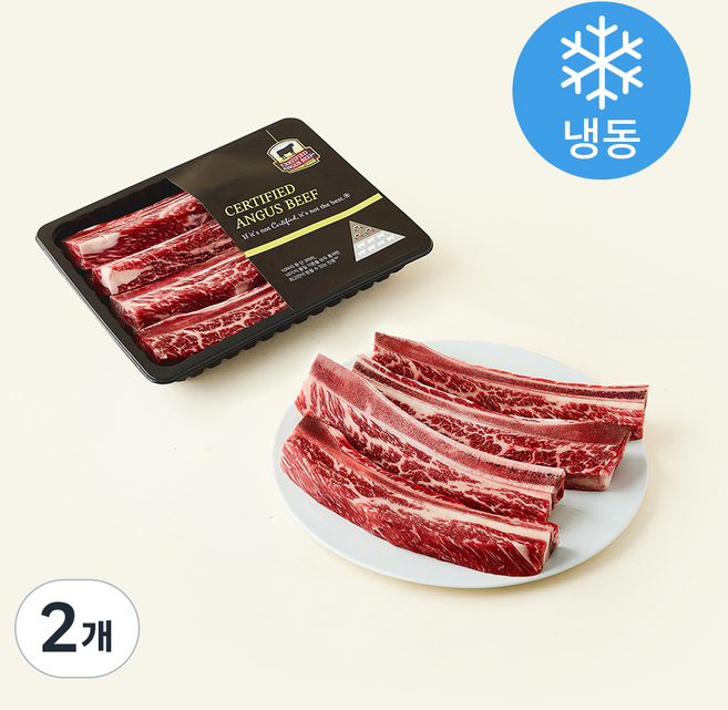 미국산 앵거스 우대갈비 CAB등급 (냉동), 1kg, 2개