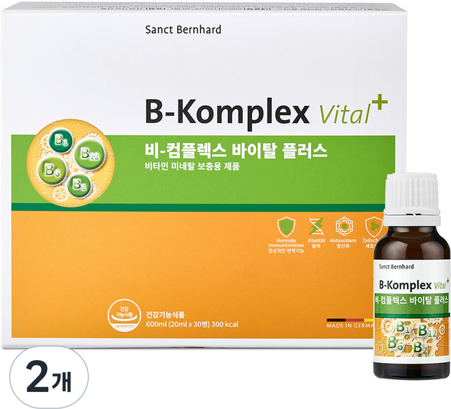 크로이터하우스상트베른하르트 비컴플렉스 바이탈 플러스, 600ml, 2개