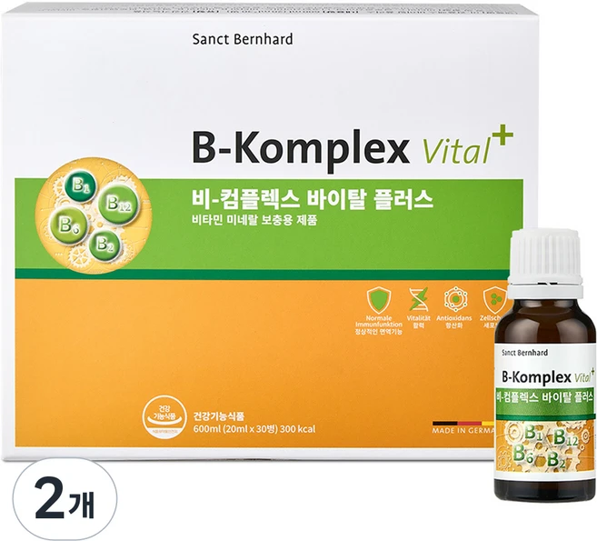 크로이터하우스상트베른하르트 비컴플렉스 바이탈 플러스, 600ml, 2개 - 쿠팡