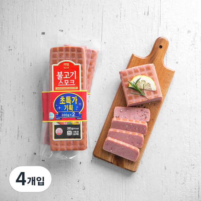 한성기업 불고기 스모크 햄, 300g, 4개입