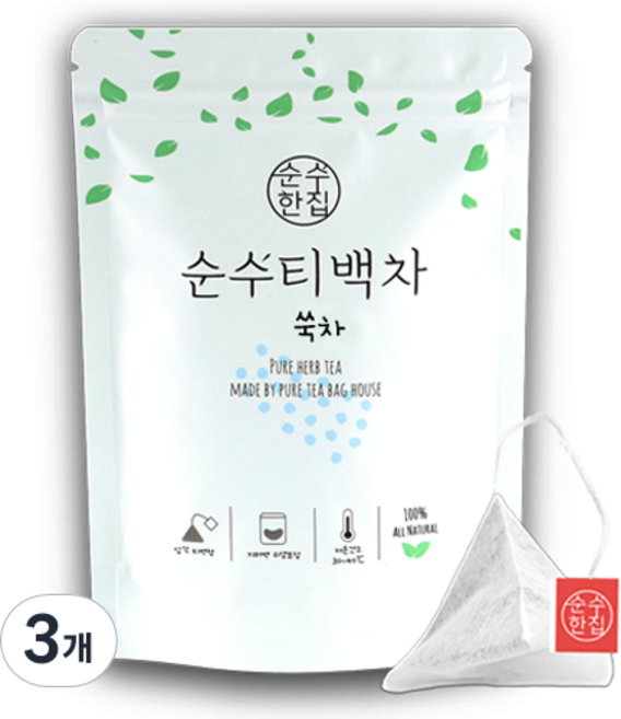 순수한집 쑥차 티백, 1g, 10개입, 3개